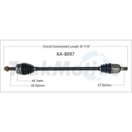 Surtrack Axle Cv Axle Shaft, Ka-8097 KA-8097